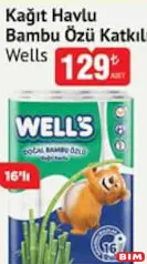 WELLS KAĞIT HAVLU BAMBU ÖZÜ KATKILI 16'LI